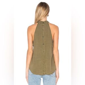 Bella Dahl Halter Button Back Sleeveless Tank Top